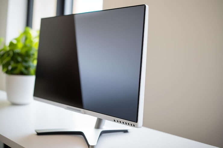 Foto monitor gamer led blanco hecho especialmente para los que les gusta jugar una de las principales diferencias del monitor gamer es que puede actualizar las imágenes en pantalla más rápido