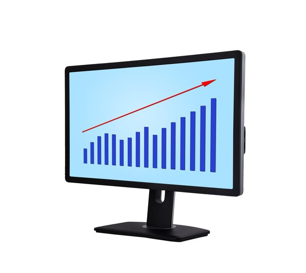 Monitor con gráfico