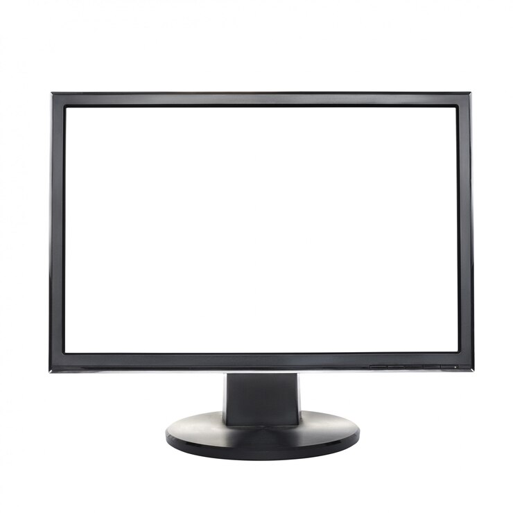 Foto monitor lcd de computador com tela vazia isolada
