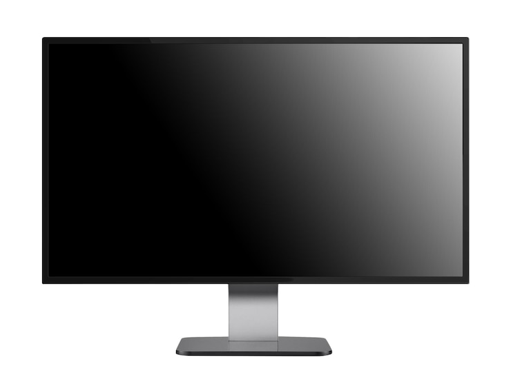 Foto monitor de pantalla plana aislado