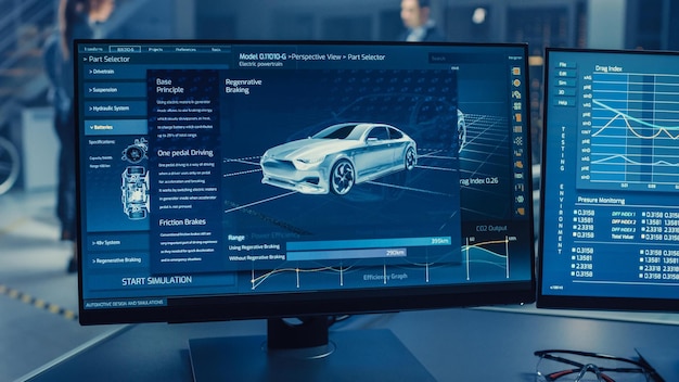 Un monitor con una pantalla que dice "ford"