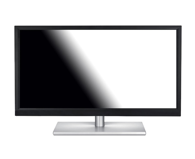 monitor sobre un fondo blanco