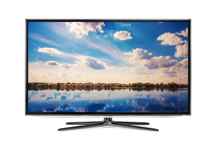 Monitoreo 4K aislado en blanco
