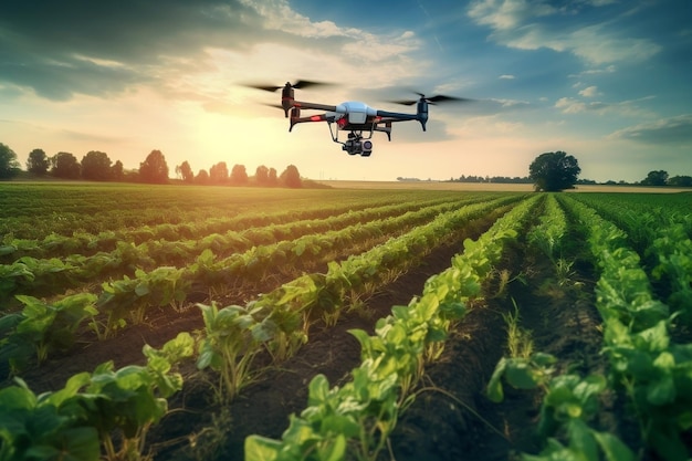 Monitoreo de cultivos con drones y agricultura inteligente en una agricultura digital