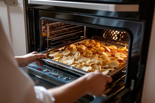 Monitoreo individual de las temperaturas del horno para condiciones óptimas de cocción de las patatas fritas