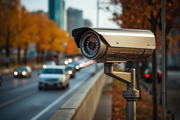 Monitorización de autopistas con cámara de vídeo de tráfico Seguridad y control de autopistas IA generativa