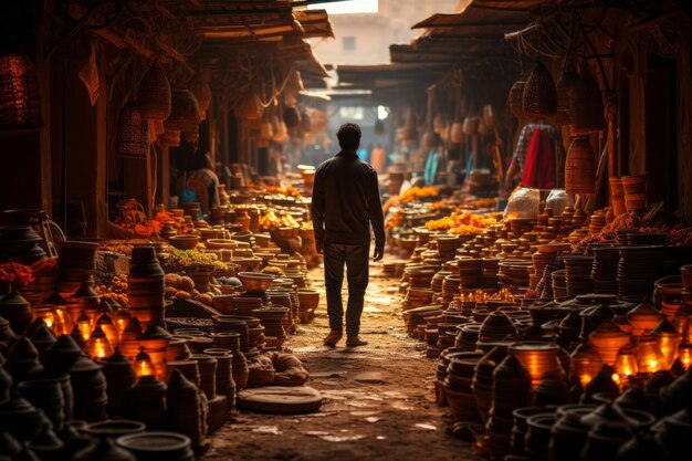 Foto monje con la luz del sol desde afuera hacia adentro bagan myanmar foto de alta calidad