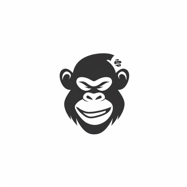 Foto monkey vector logotype inteligencia artificial generativa (ia) es una de las herramientas más utilizadas en la creación de logotipos de monos.