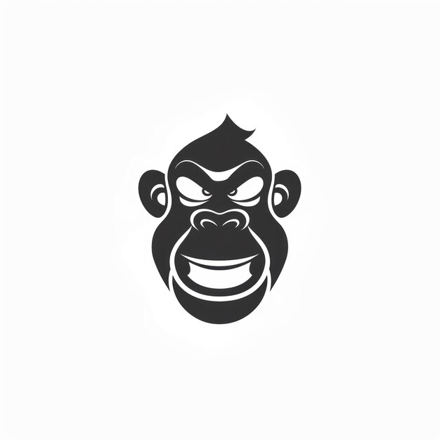 Foto monkey vector logotype inteligência artificial gerativa