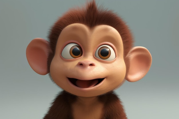 Un mono con un gran ojo marrón y ojos marrones está mirando a la cámara.