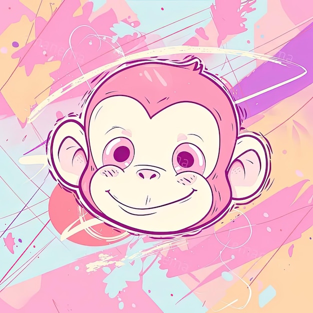 Foto un mono con una sonrisa en la cara