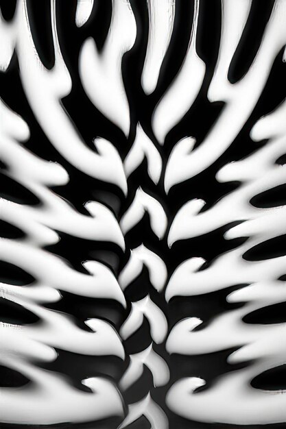 Monochrom gemusterte Zebra-Kunstillustration