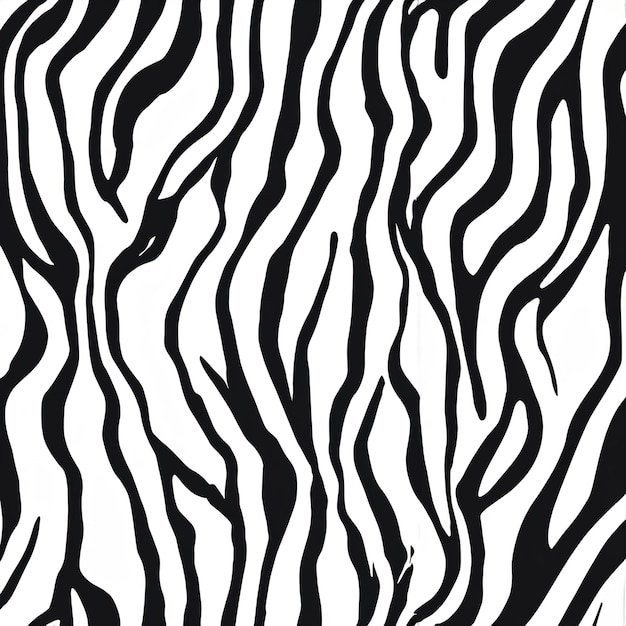Monochrom Tiger Print Modisches nahtloses Muster mit organischer Textur