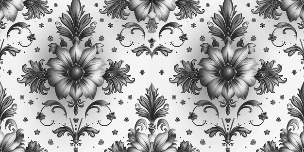 Monochrome florale abstrakte Boho-Illustration