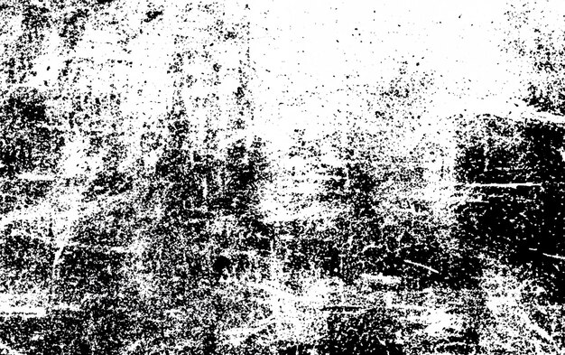 Monochrome Textur aus unregelmäßigen grafischen Elementen. Distressed ungleichmäßiger Grunge-Hintergrund. Abstrakte Überlagerung für interessante Wirkung und Tiefe. Isoliert auf weißem Hintergrund