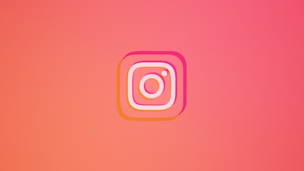 Foto monocromático de logotipo de mídia social do instagram