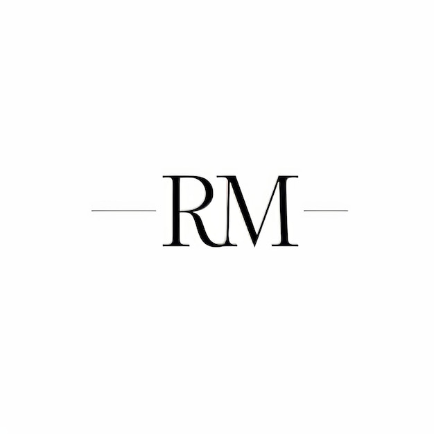Monograma inicial de la letra R M Diseño del logotipo Vector plantilla del logotipo de la carta R M