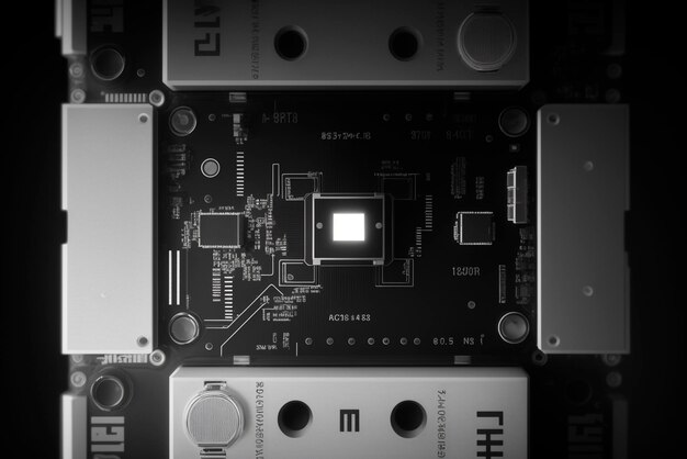 Foto monotonous background of the pcb texture generative ai