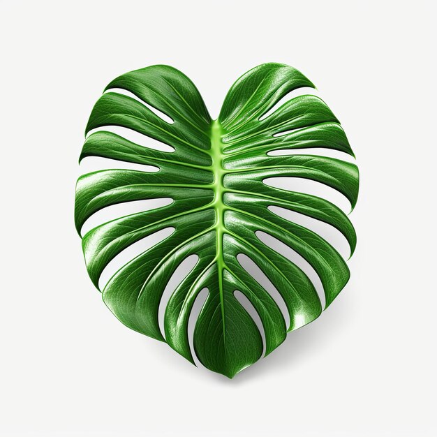 Monstera-Blatt auf weißem Hintergrund