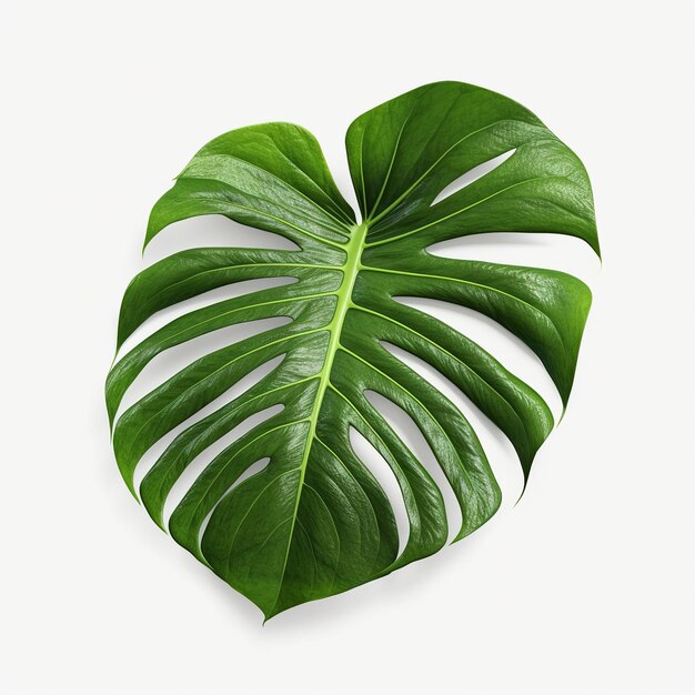 Monstera-Blatt auf weißem Hintergrund