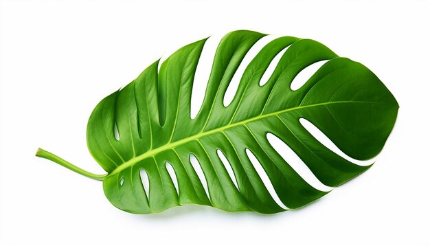 Monstera-Blatt-Seitenansicht-Isolation