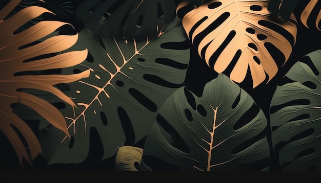 monstera deixa fundo de recursos de design