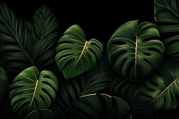 Monstera deliciosa mit Designraum