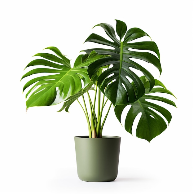 Monstera deliciosa Pflanze in einem Topf