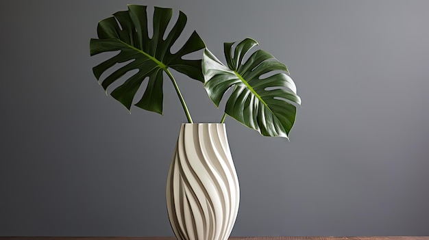Monstera in weißer Vase ideal für Innenarchitektur