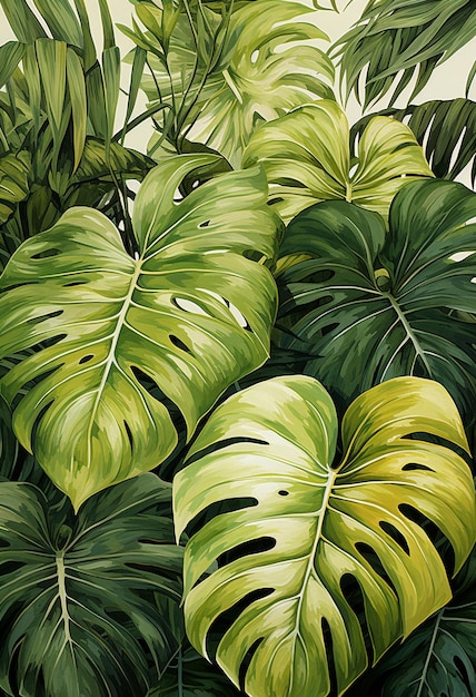 Monstera lässt Muster