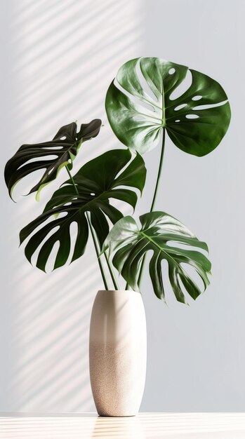 Monstera de planta de interior en una olla IA generativa