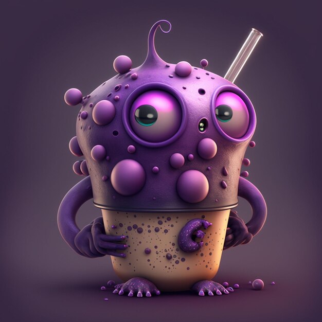 Monstergetränkillustration 3d