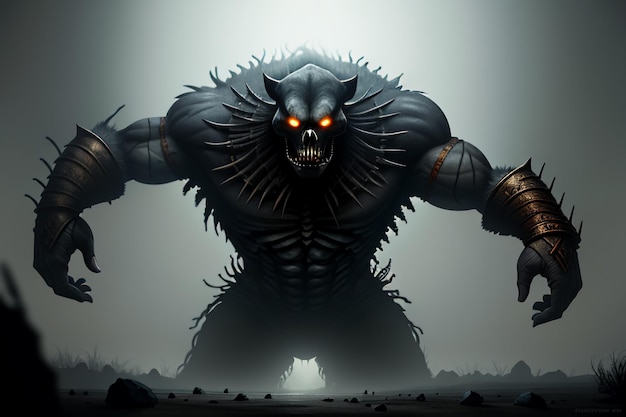 Monstro de terror monstro perigoso jogo de morte personagem