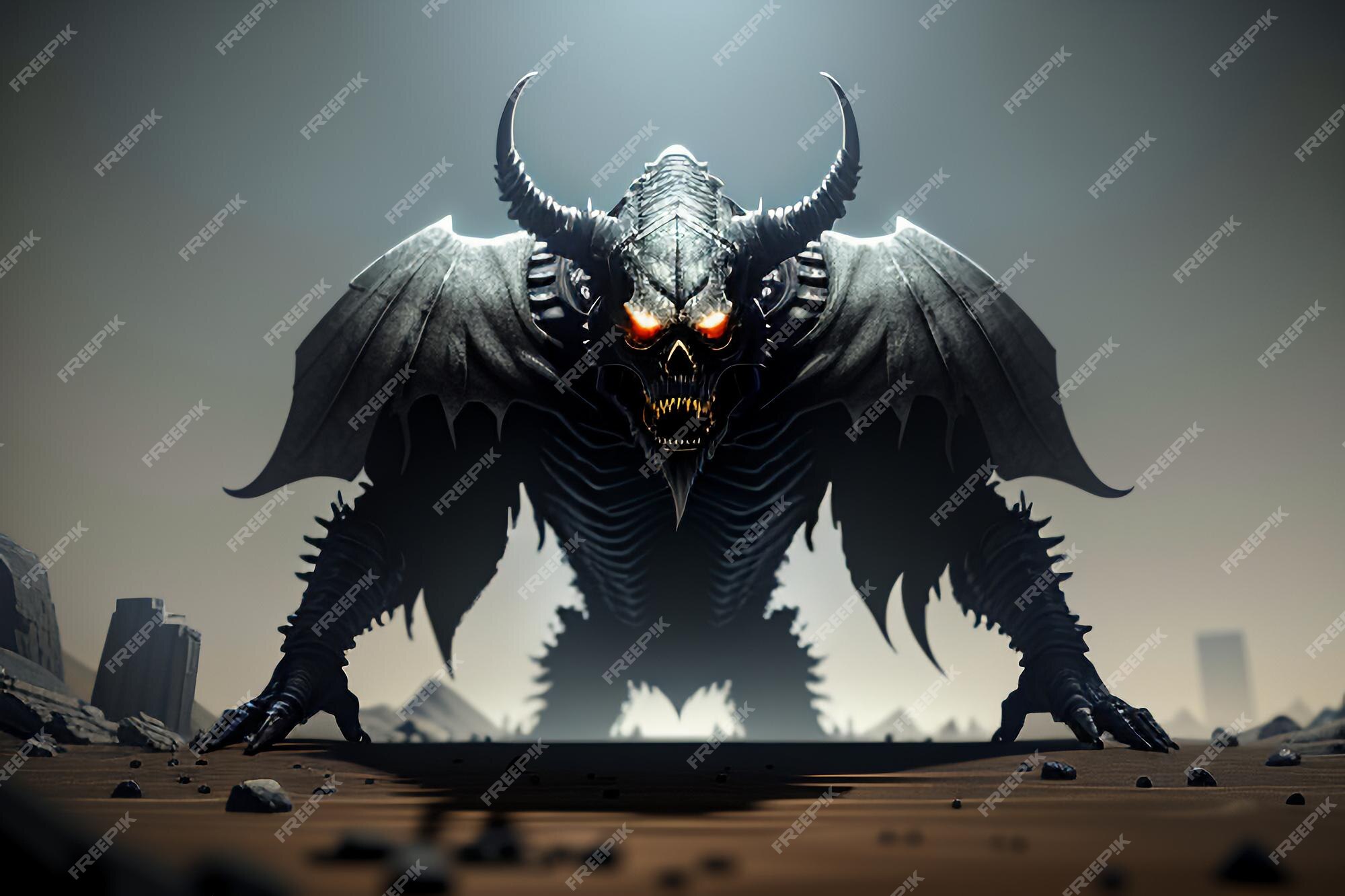 Monstro de terror monstro perigoso jogo de morte personagem