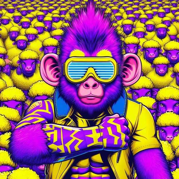 Monstro ilustração gamer avatar gorila ícone animal humanoide macaco ilustração arte macaco
