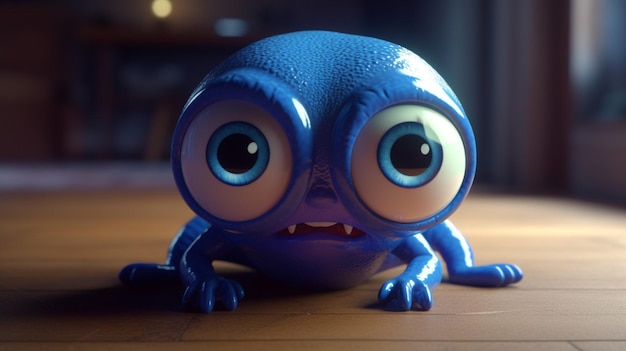 Un monstruo azul de la película animada Monsters Inc.