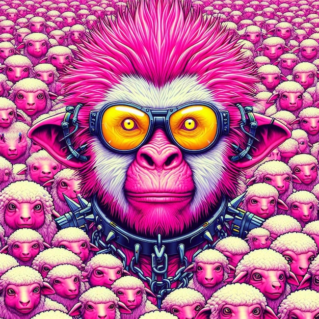 monstruo ilustración jugador avatar gorila icono animal humanoide mono ilustración arte del mono