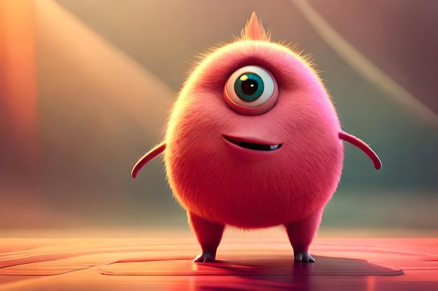 Monstruo lindo Personaje en una película de animación