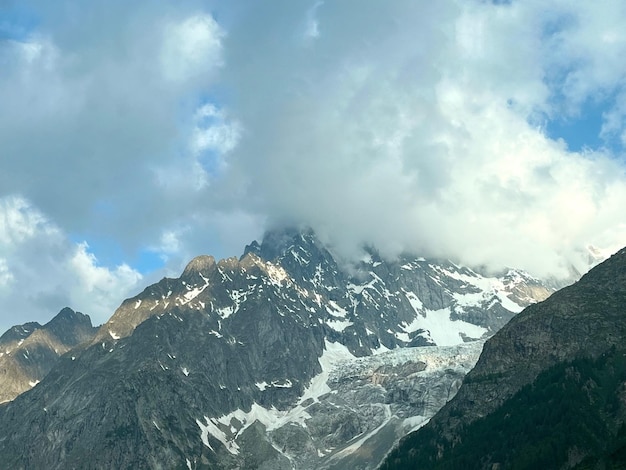 Mont Blanc Mont Blanc francés y Monte Bianco italiano montaña blanca