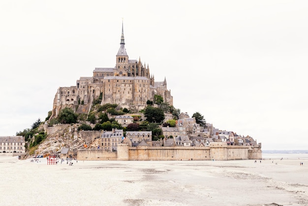 Mont Saint Michel, abadia, um patrimônio mundial da UNESCO na França. Normandia, norte da França, Europa