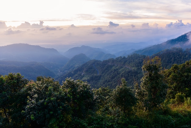 Montag Sone View Point, Nationalpark Doi Pha Hom Pok, Angkhang-Berg, Chiang Mai, Thailand