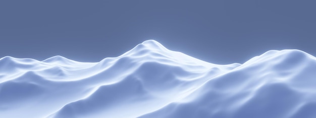 Montaña azul nevada Terreno nevado