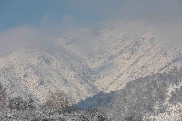 montaña cubierta de nieve