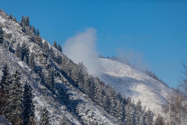 montaña cubierta de nieve