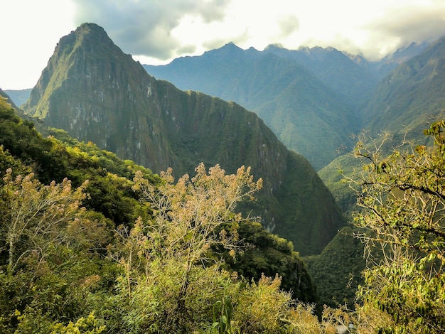 La montaña Huayna Picchu en Cusco Perú