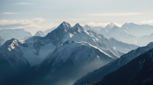 Montaña durante el invierno