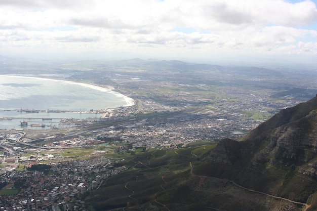 montaña de la mesa de ciudad del cabo de sudáfrica