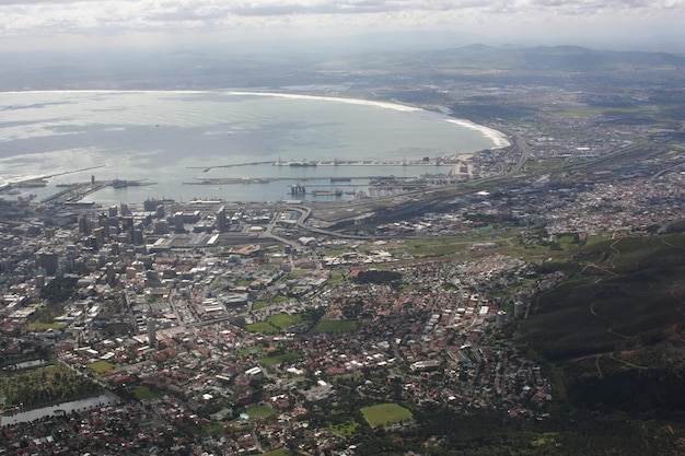 montaña de la mesa de ciudad del cabo de sudáfrica