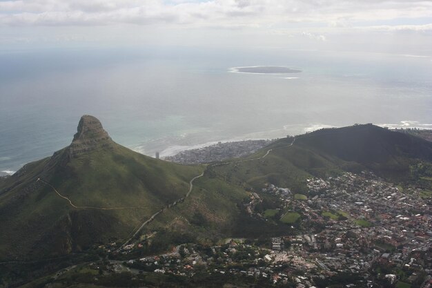 montaña de la mesa de ciudad del cabo de sudáfrica