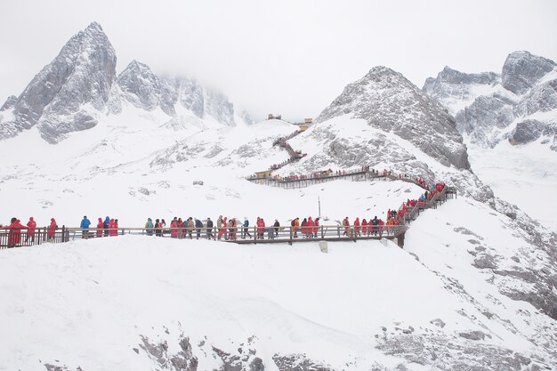 montaña de nieve en China